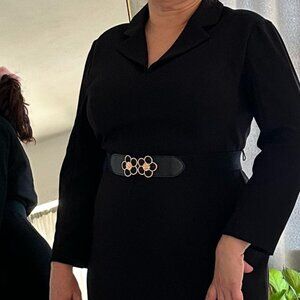 Calvin Klein Black Midi Dress – Timeless Elegance